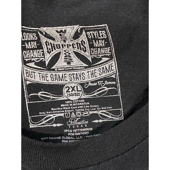 West Coast Choppers Mens 2XL Black Fool Proof Sucka Free Graphic NWOT T-Shirt - Picture 3 of 8